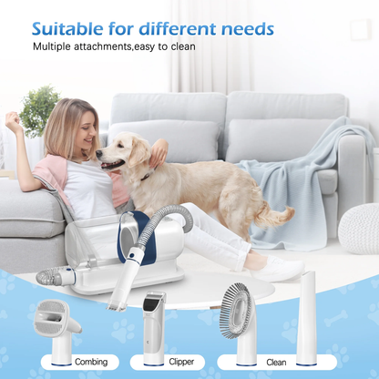 4-In-1 Dog Grooming Kit with Low Noise Clippers and Supplies, 9-Pack