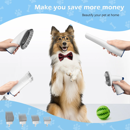 4-In-1 Dog Grooming Kit with Low Noise Clippers and Supplies, 9-Pack